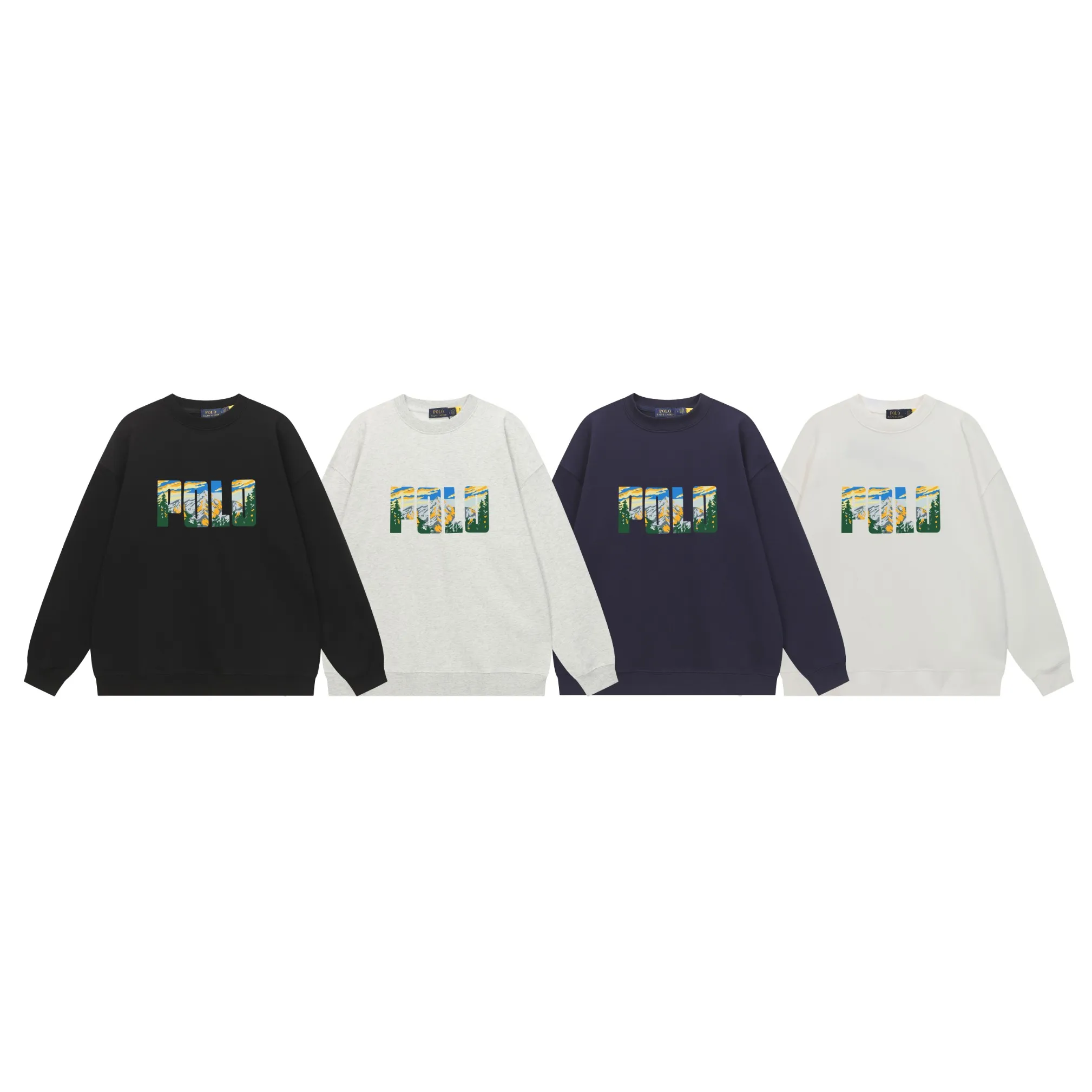 P200 Long-term stock] RalphLauren/Ralph Lauren 2025 autumn and winter new bear letter print 420g heavy large terry sweatshirt Ralph Lauren's age-reducing item, the coat fabric is made of 85% cotton ➕15% polyester, which not only retains the softness, comfort and breathability of cotton, but also adds the wear resistance and wrinkle resistance of polyester fiber, making the clothes more durable and easy to care for. Even in slightly cooler weather, you won't feel stuffy when wearing it. This kind of fabric has a natural crisp feel and is not easy to pill or deform. The bear on the chest is printed with English letters. It is full of color, full of three-dimensionality, and lifelike, adding a bit of liveliness and interest to the whole sweatshirt. There is no pressure to dress, regardless of age or gender. Complete accessories! Color: black, white, navy blue, light floral gray Size: M-L-XL-XXL